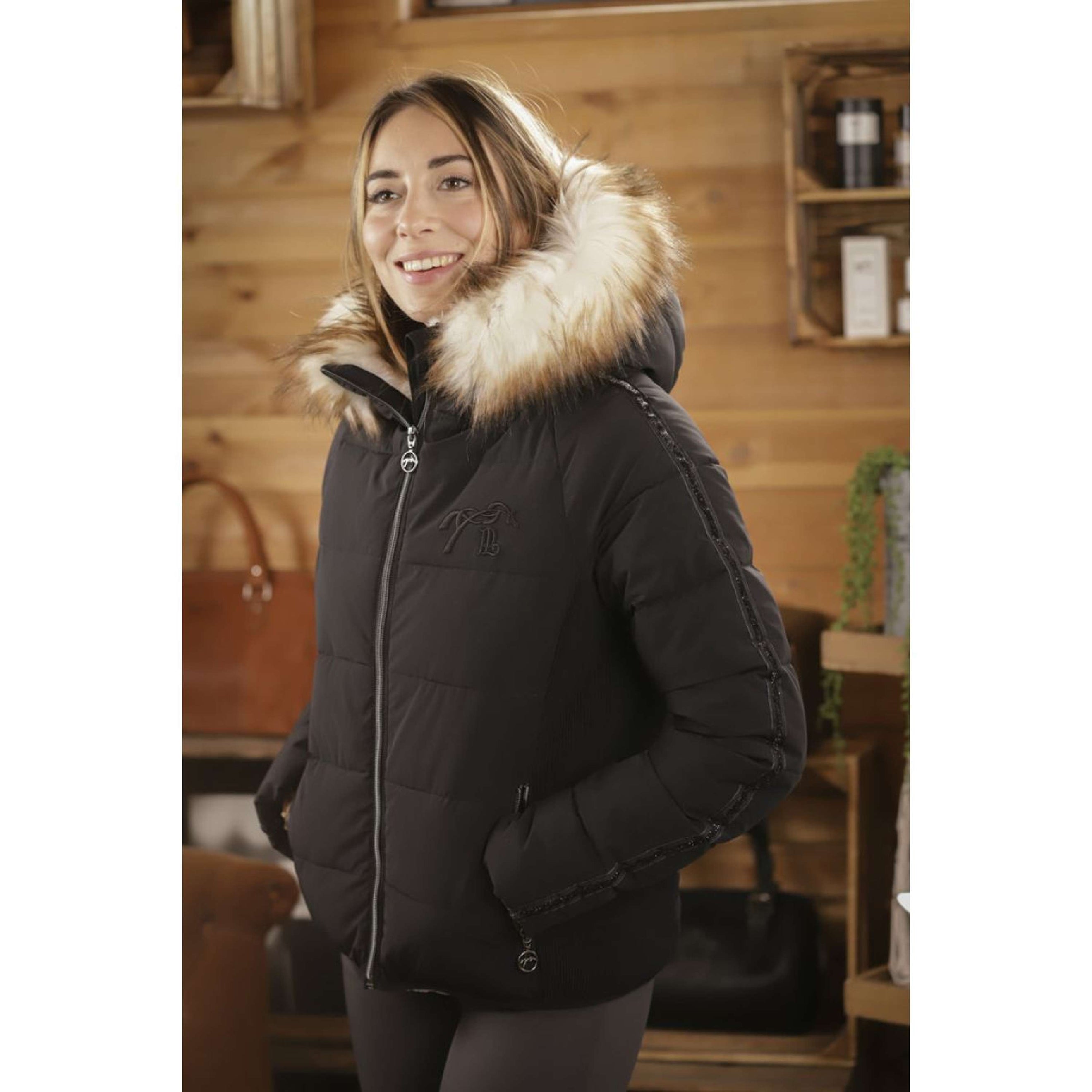 Pénélope Bomberjacke Louxy Schwarz