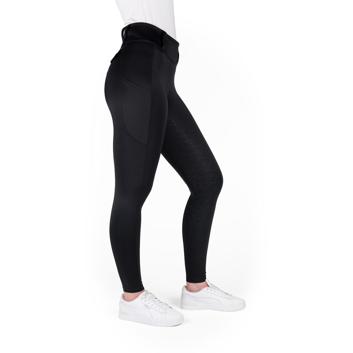 EQUITHÈME Reitleggings Alize Full Grip Schwarz