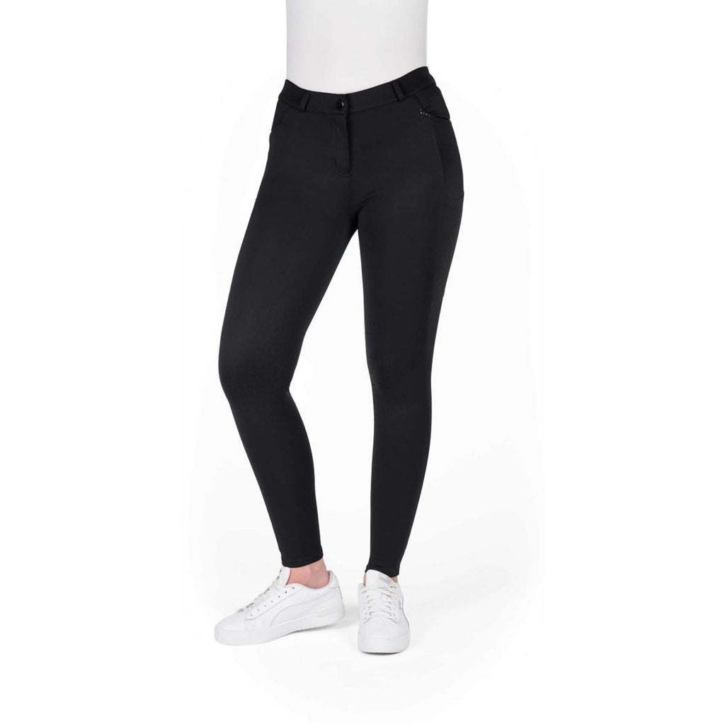 EQUITHÈME Reithose Capucine Knee Grip Schwarz
