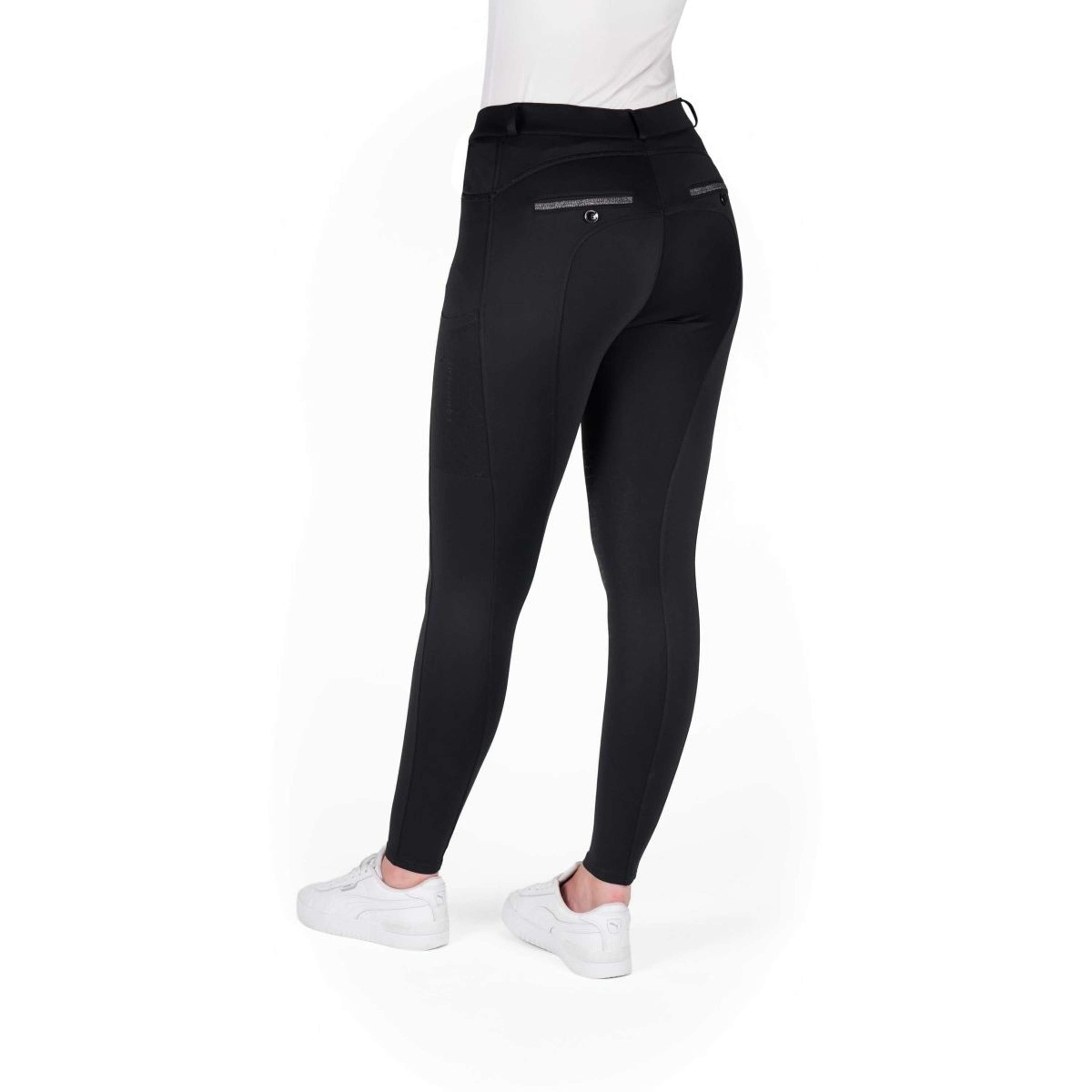 EQUITHÈME Reithose Capucine Knee Grip Schwarz