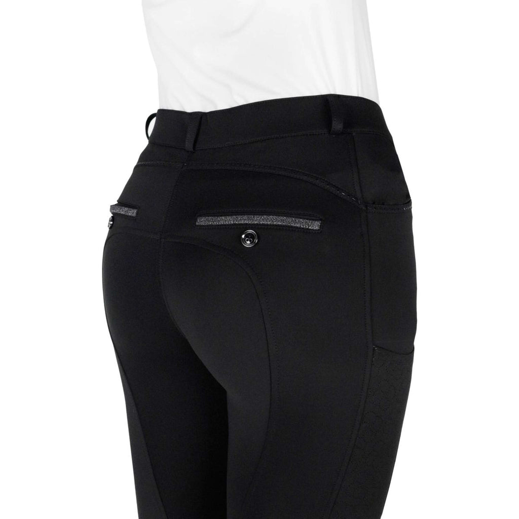 EQUITHÈME Reithose Capucine Knee Grip Schwarz