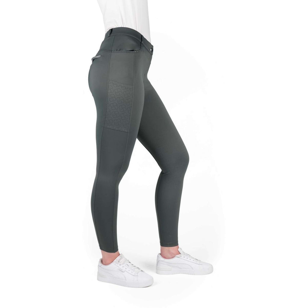 EQUITHÈME Reithose Capucine Knee Grip Grau