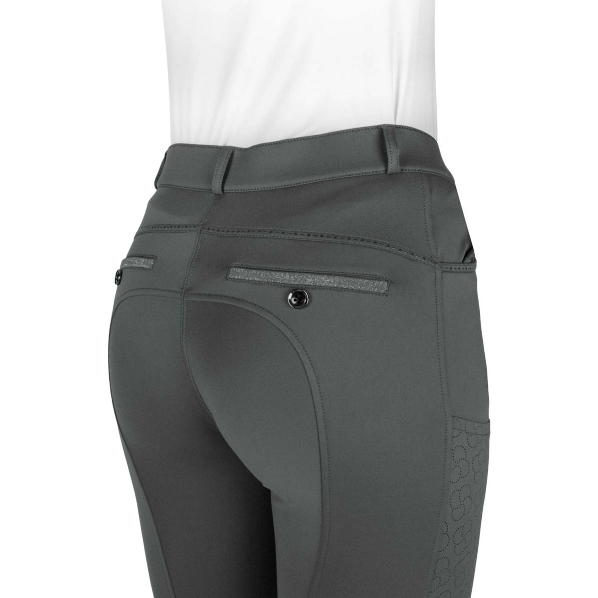 EQUITHÈME Reithose Capucine Full Grip Grau