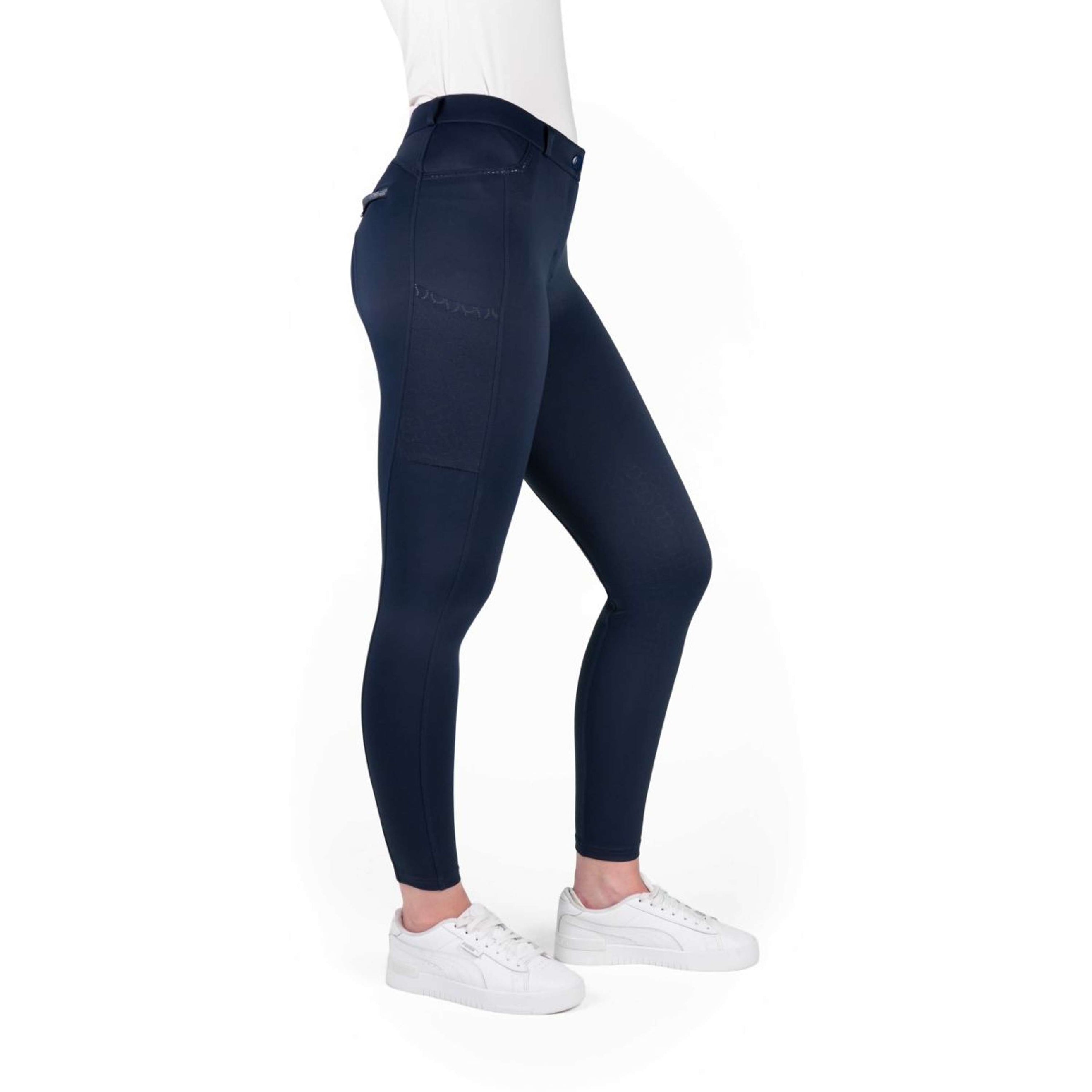 EQUITHÈME Reithose Capucine Knie Grip Navy EQUITHÈME Reithose Capucine Knie Grip Navy