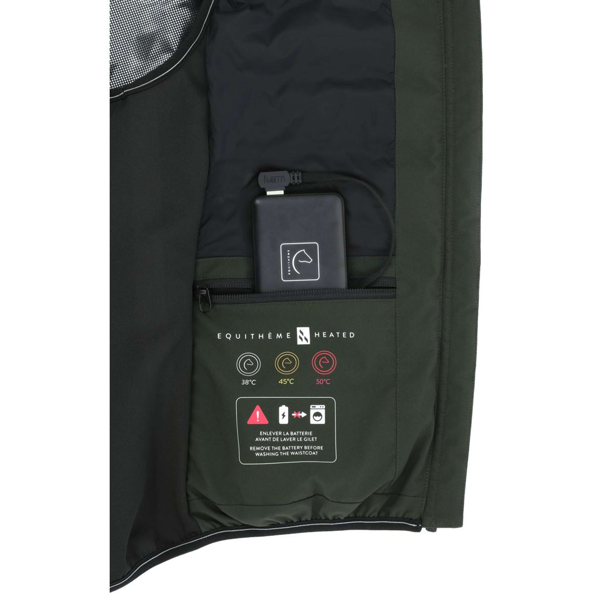 EQUITHÈME Heizweste Sasha Kaki