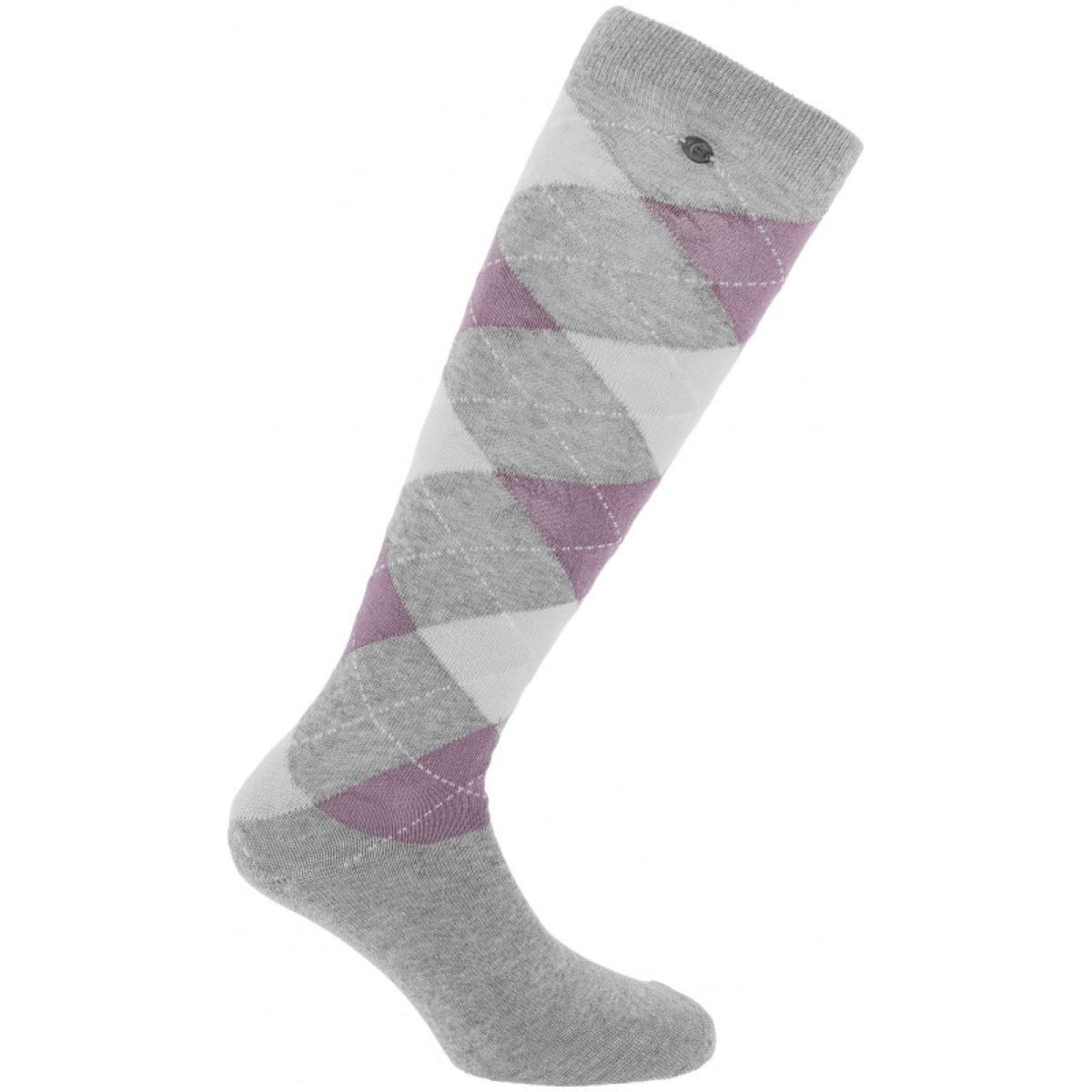 EQUITHÈME Socken Argyle Grau/lila