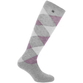EQUITHÈME Socken Argyle Grau/lila