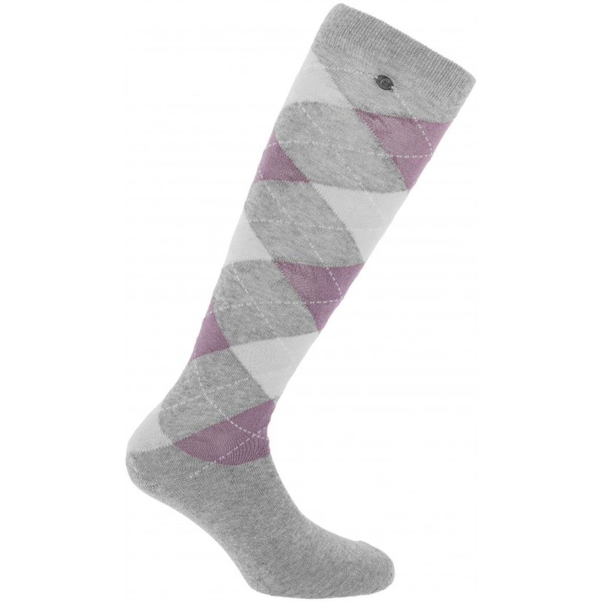 EQUITHÈME Socken Argyle Grau/lila