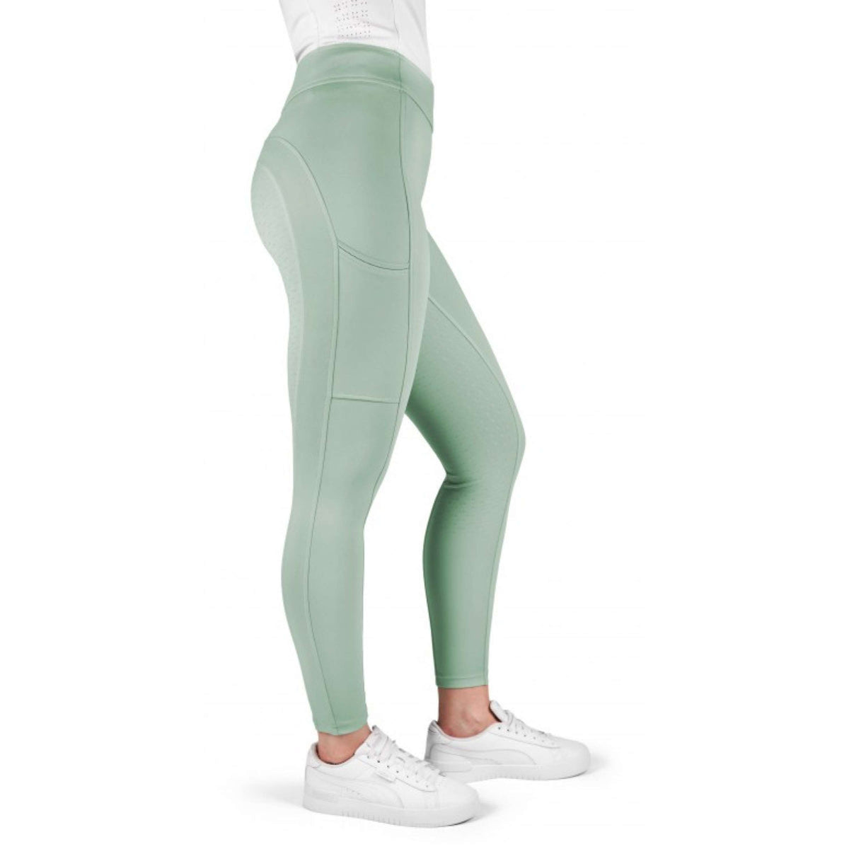 EQUITHÈME Reitleggings Birdy Full Grip Hellgrün