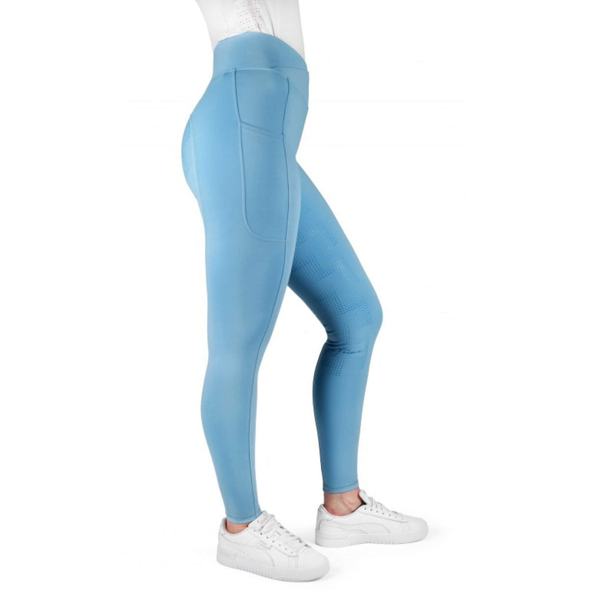 EQUITHÈME Reitleggings Fanny Full Grip Licht Blau