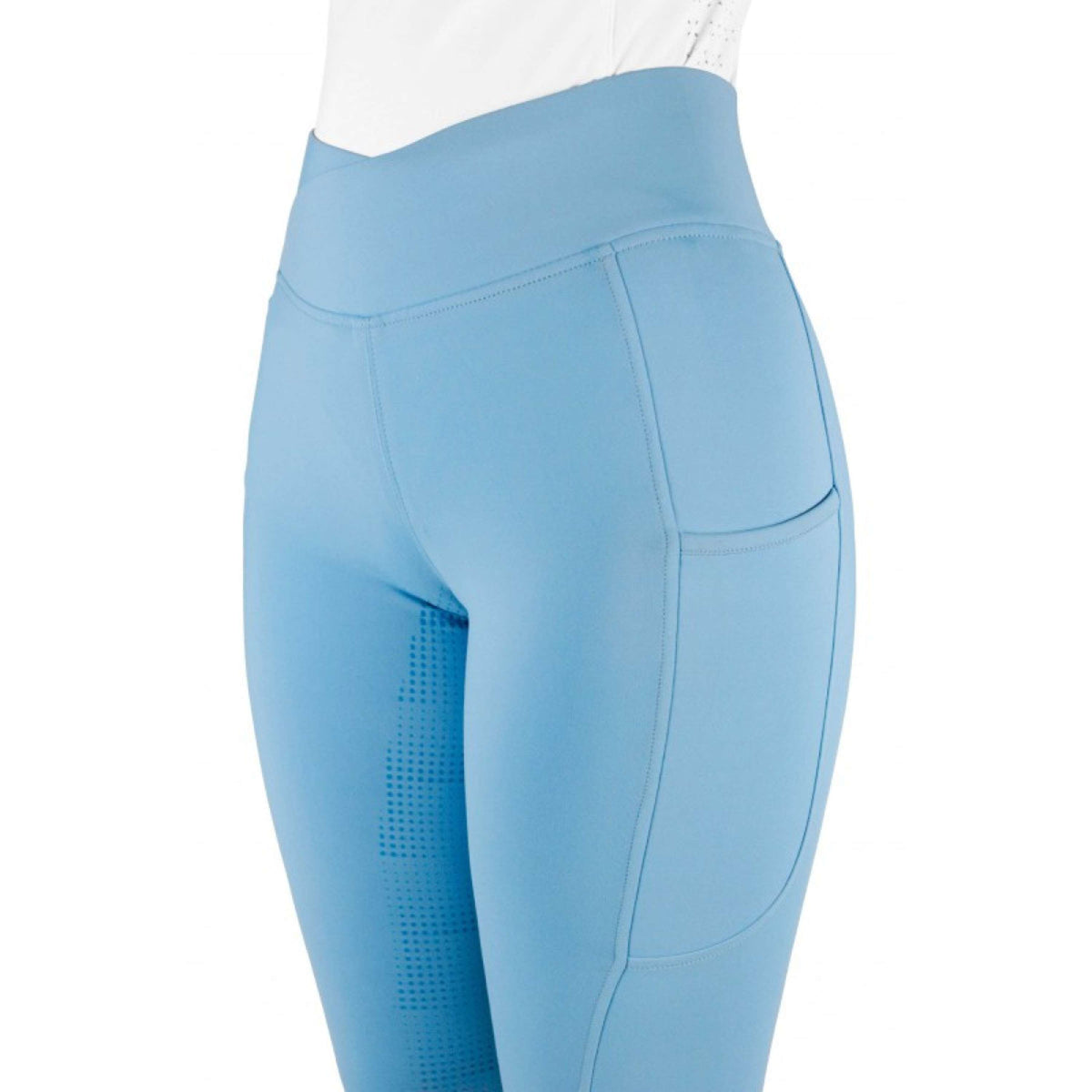 EQUITHÈME Reitleggings Fanny Full Grip Licht Blau