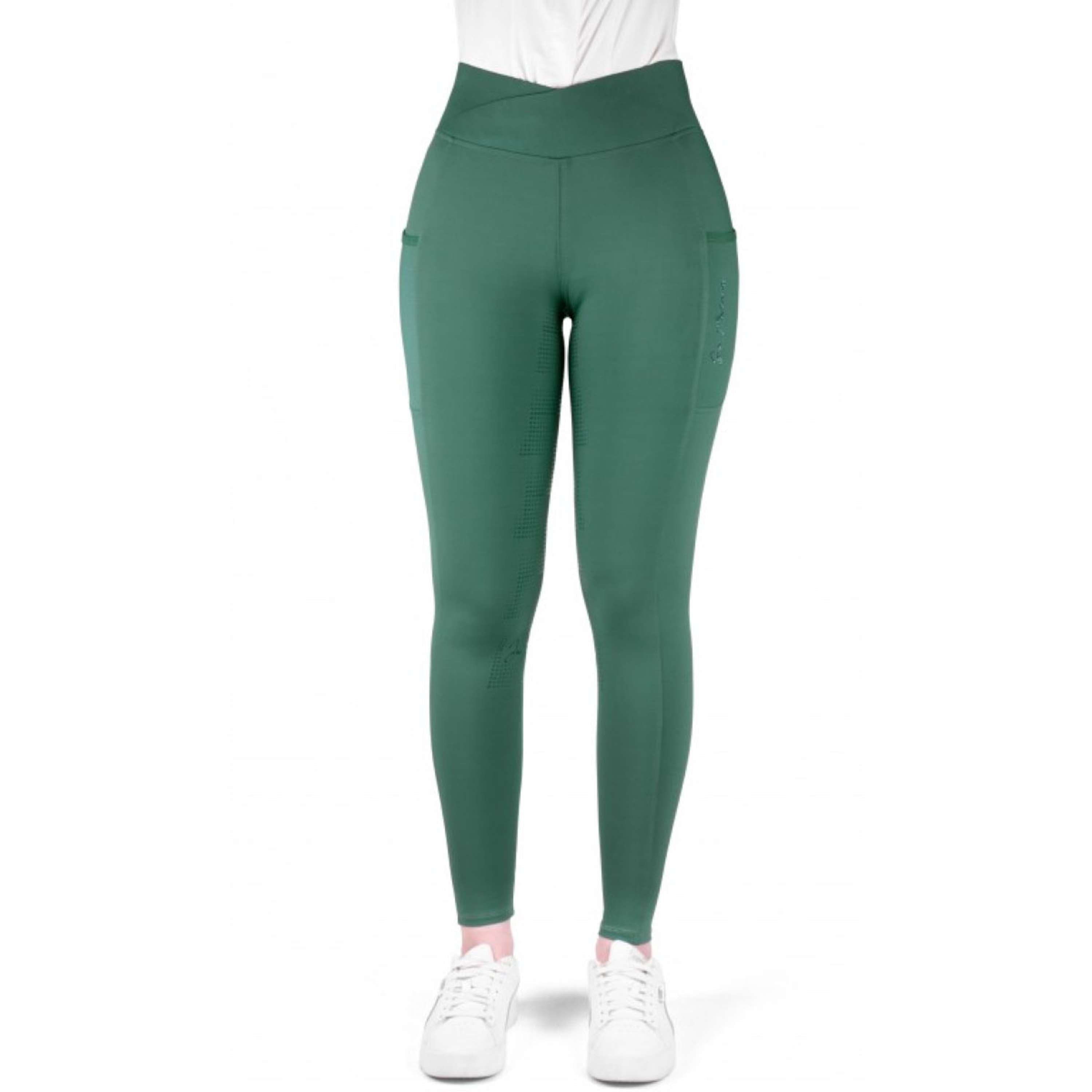 EQUITHÈME Reitleggings Flora Full Grip Entenblau