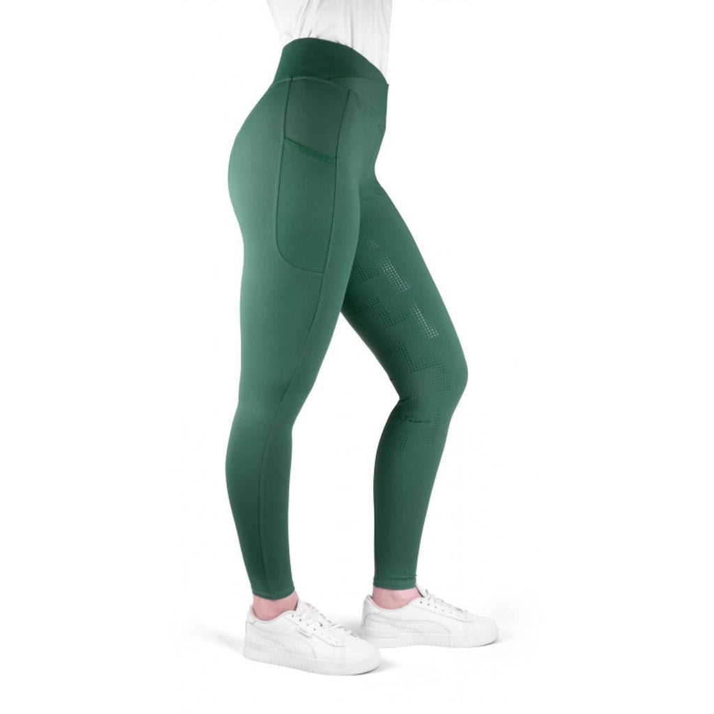EQUITHÈME Reitleggings Flora Full Grip Entenblau