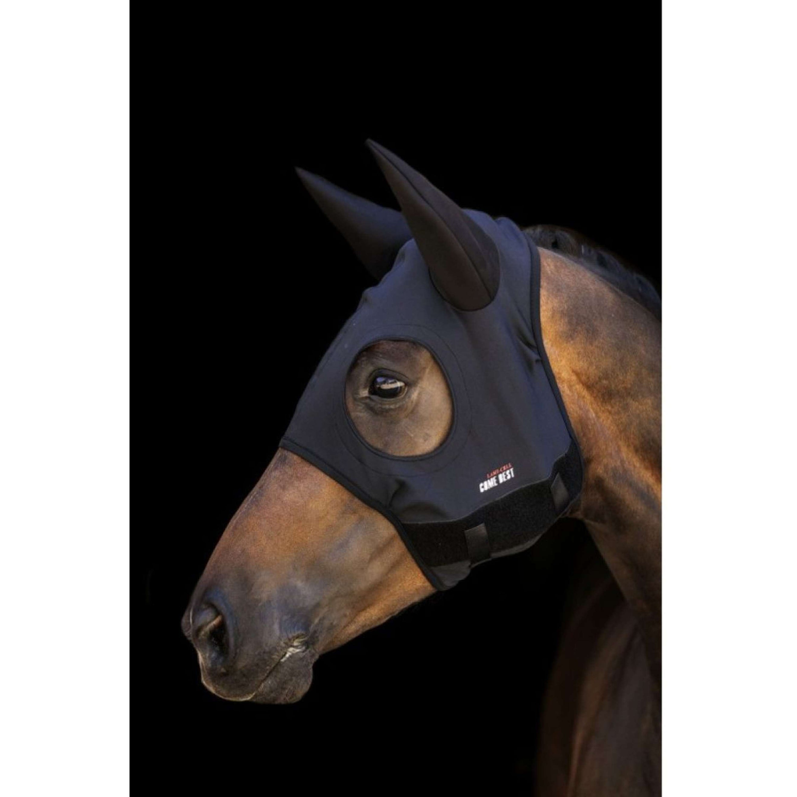 Lami-Cell Maske Titanium mit Ohren Schwarz