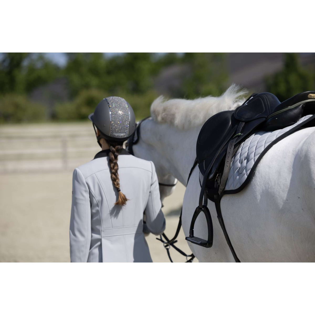 OneK Reithelm Mips Avancé Matt Glitzersilber Grau