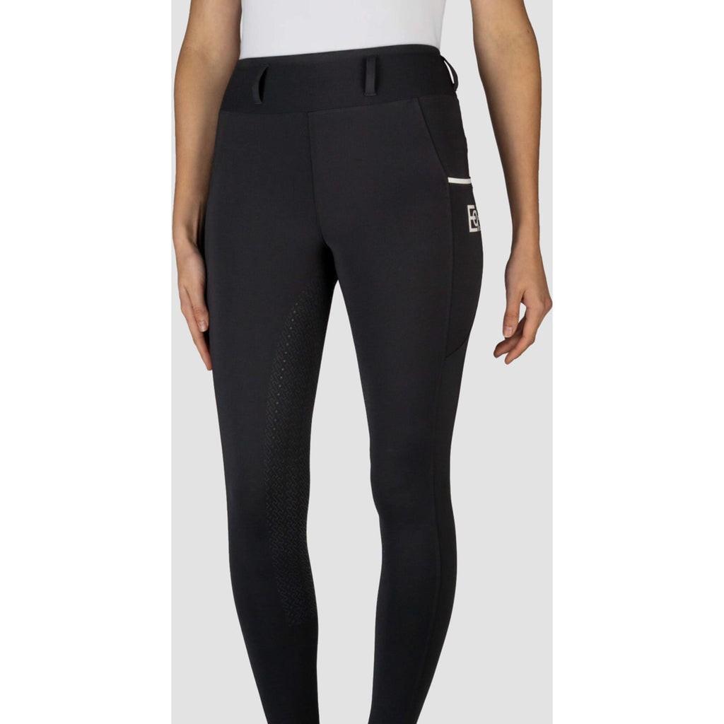 EQPRO Reitleggings Sofia Full Grip Schwarz