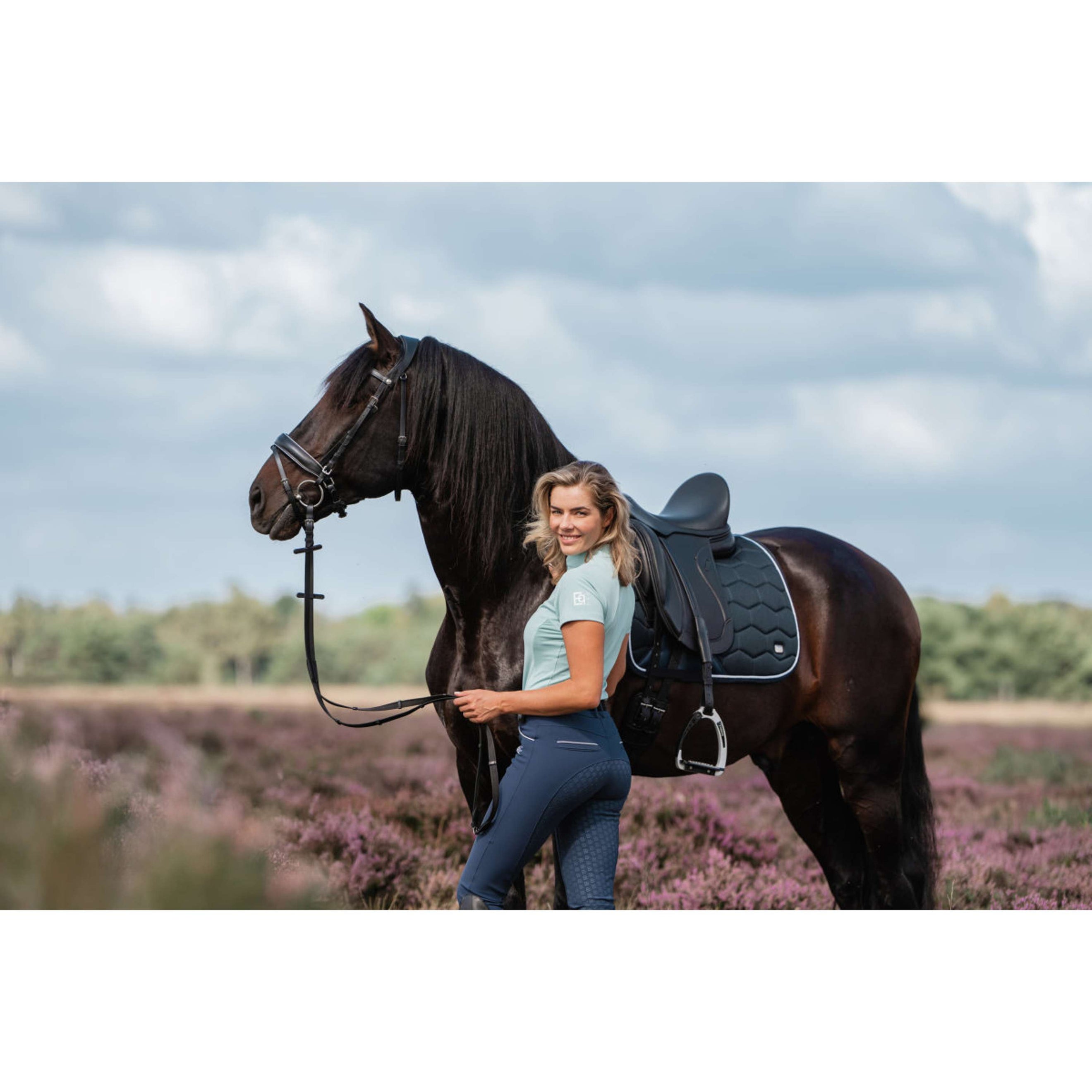 EQPRO Schabracke Precious Dressur Navy Blue