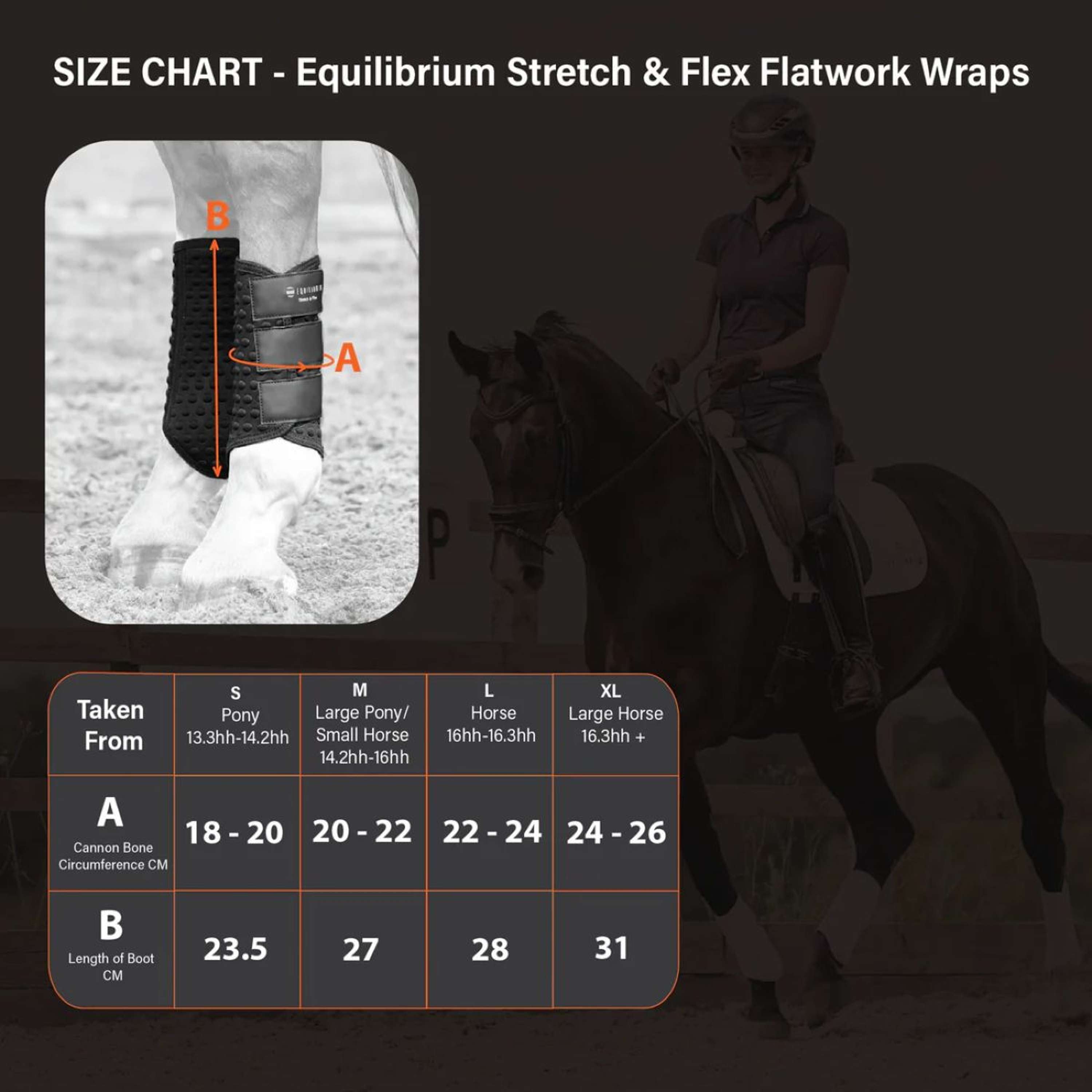 Equilibrium Gamaschen Stretch & Flex Flatwork Schwarz