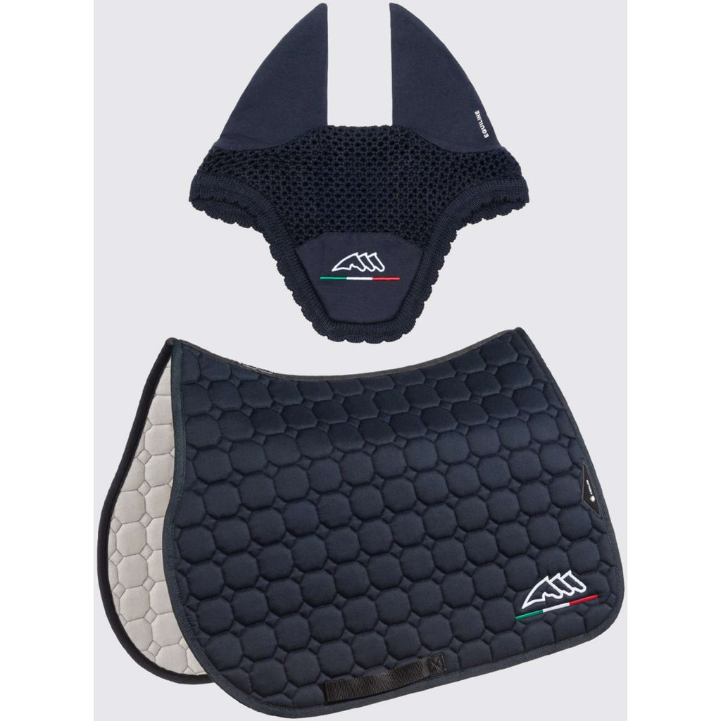 Equiline Schabracke und Fliegenhaube Springen Octagon Eqflaggy Navy