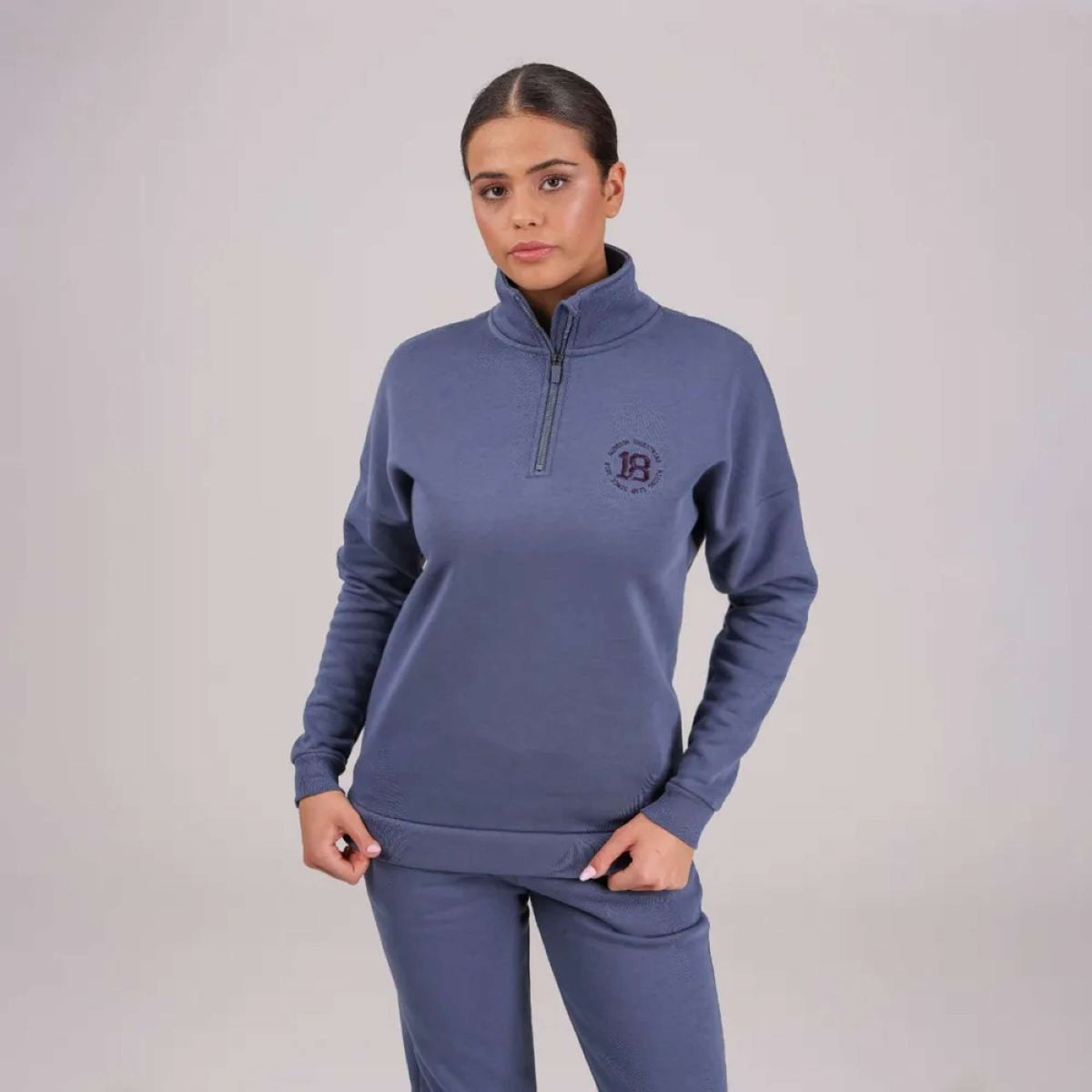 Aubrion Pullover Serene Half Zip Violett