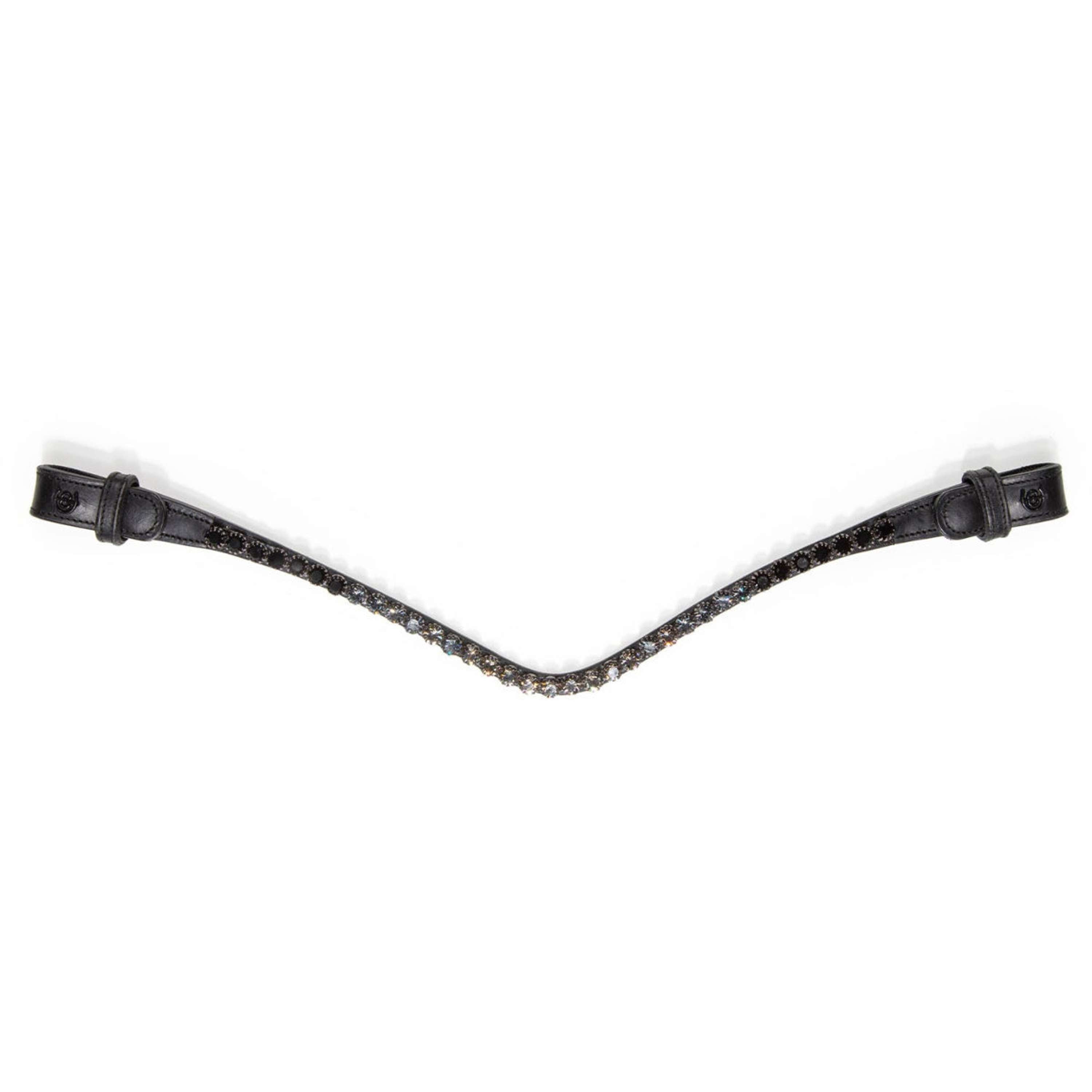 Equestrian Stockholm Stirnriemen Faded 8mm Schwarz