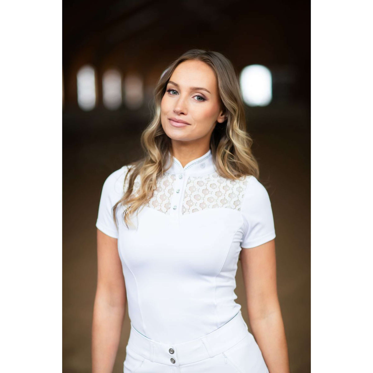 Equestrian Stockholm Turniershirt Crystal Champion Weiß