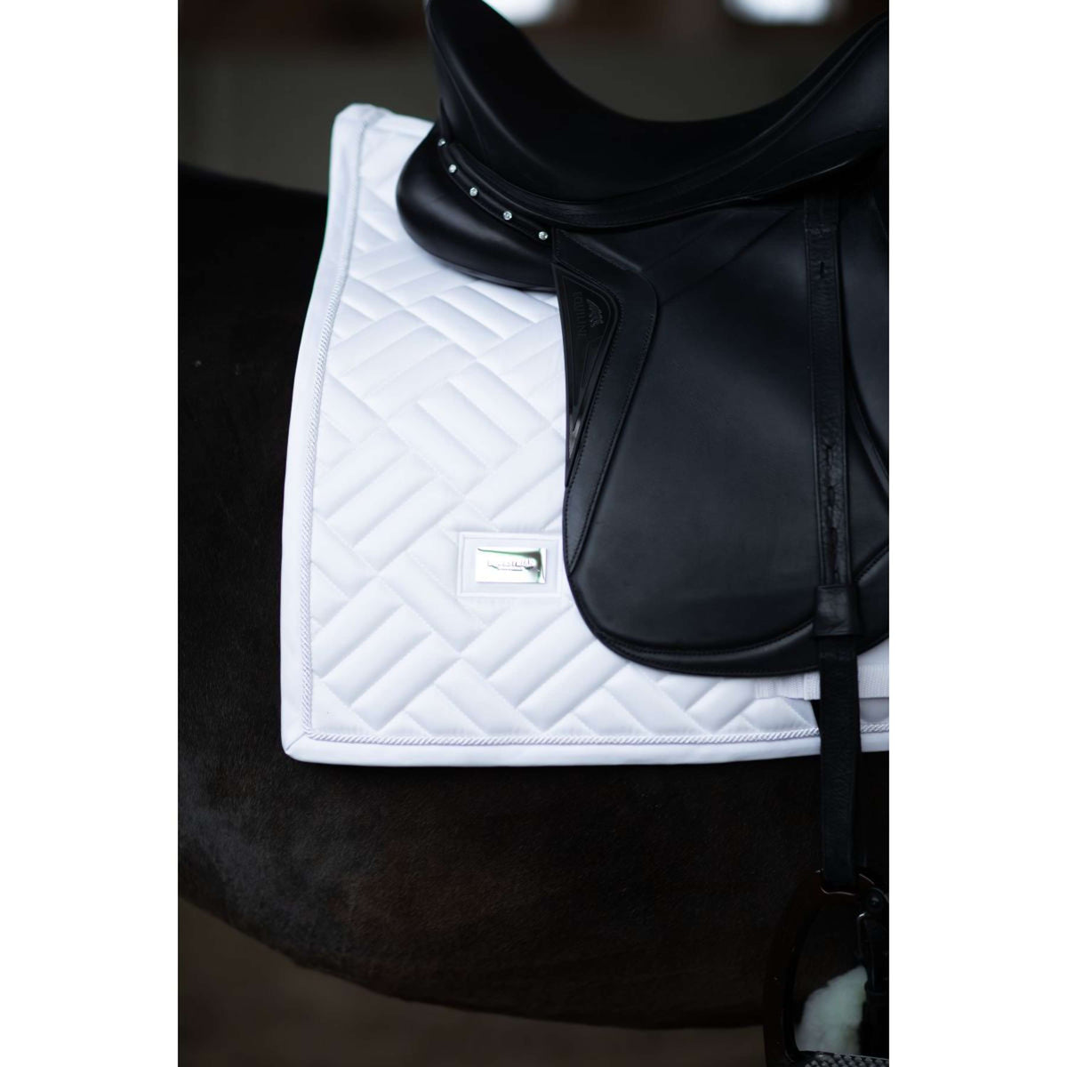 Equestrian Stockholm Schabracke Modern Dressur White Silver