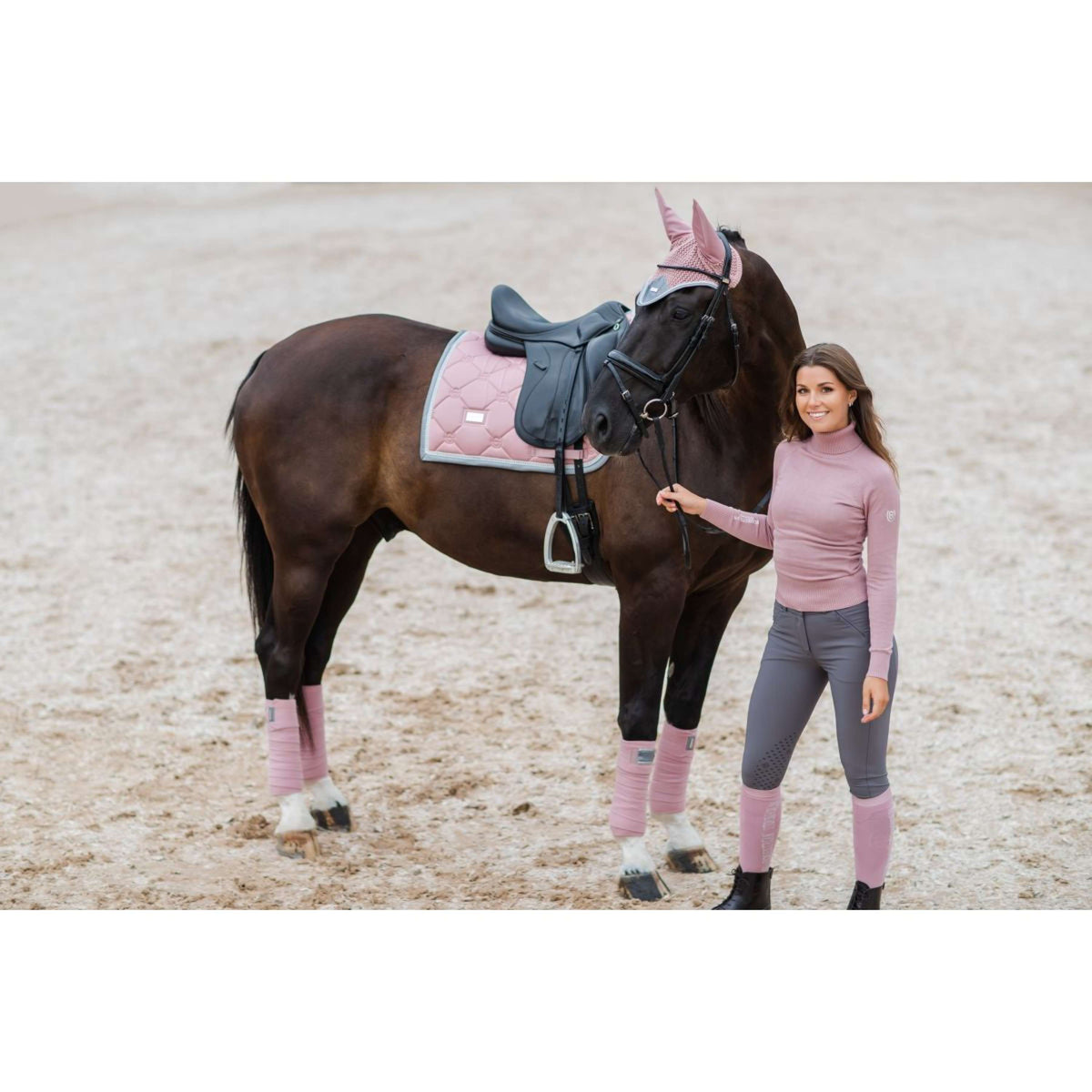 Equestrian Stockholm Schabracke Dressur Pink Pearl