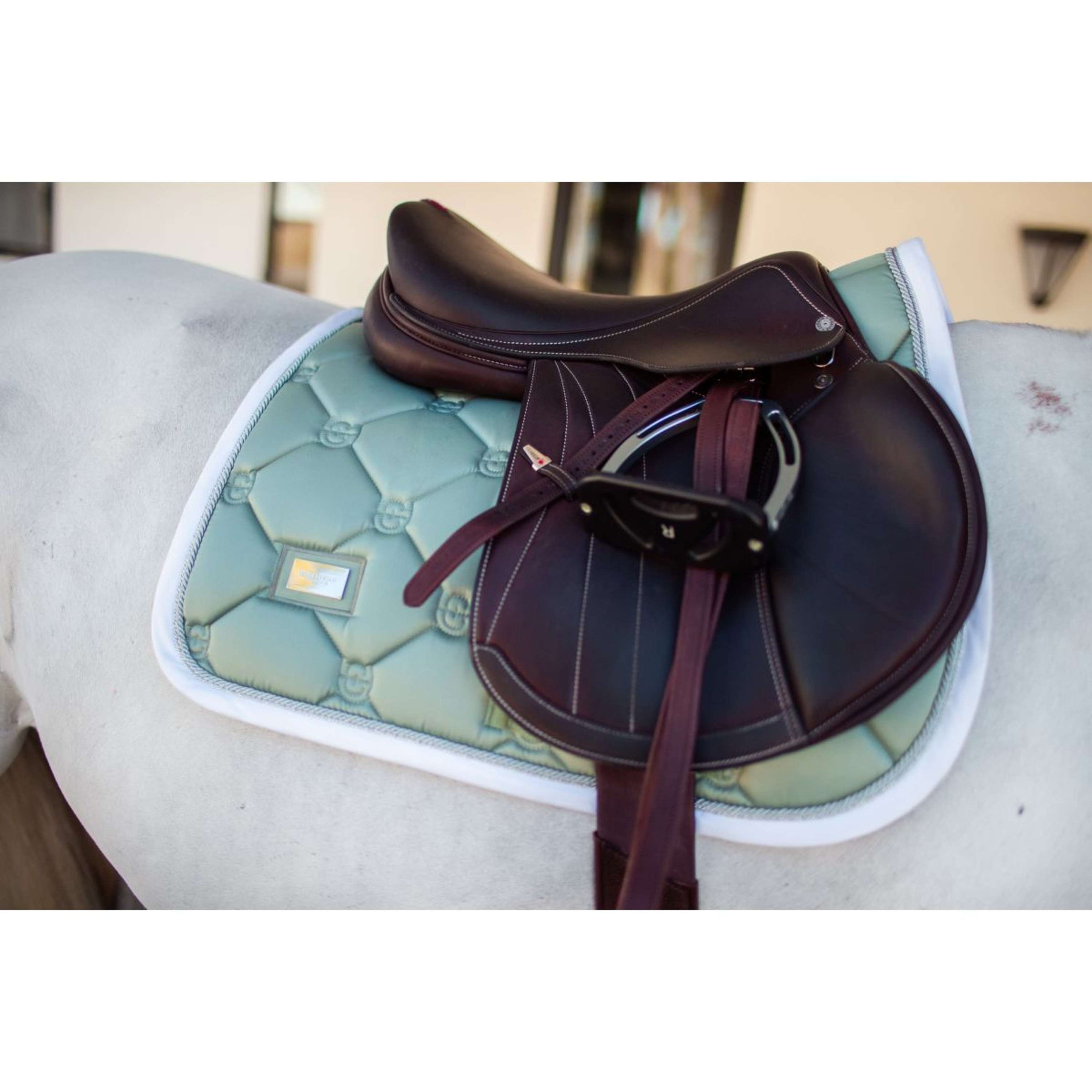 Equestrian Stockholm Schabracke Springen Pistachio White Equestrian Stockholm Schabracke Springen Pistachio White
