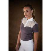 Equestrian Stockholm Turniershirt Crystal Champion Weiß/Dark Purple