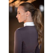 Equestrian Stockholm Turniershirt Fine Line Weiß/Dark Purple