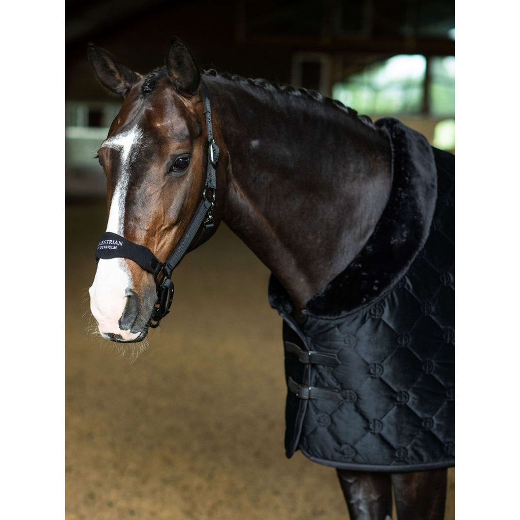 Equestrian Stockholm Halfter Anatomic Fleece Schwarz
