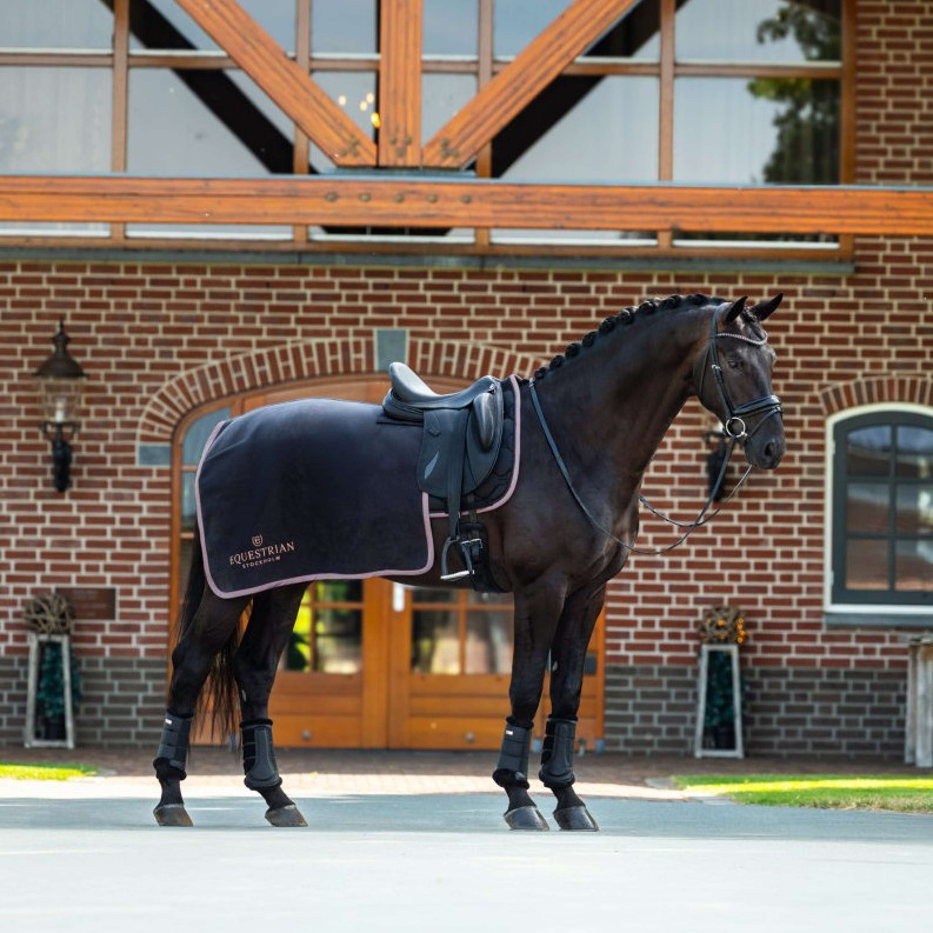 Equestrian Stockholm Quarter Sheet Heavy Fleece Schwarz/Blush