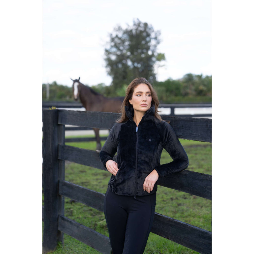 Equestrian Stockholm Fleecejacke Velvet Schwarz