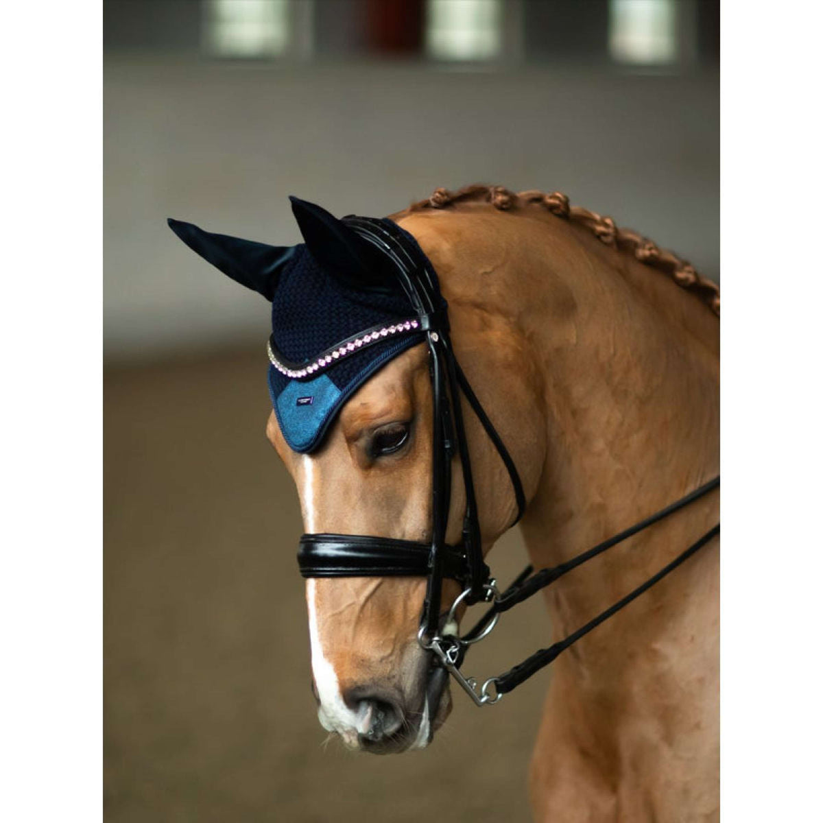 Equestrian Stockholm Fliegenhaube Blue Meadow Glimmer