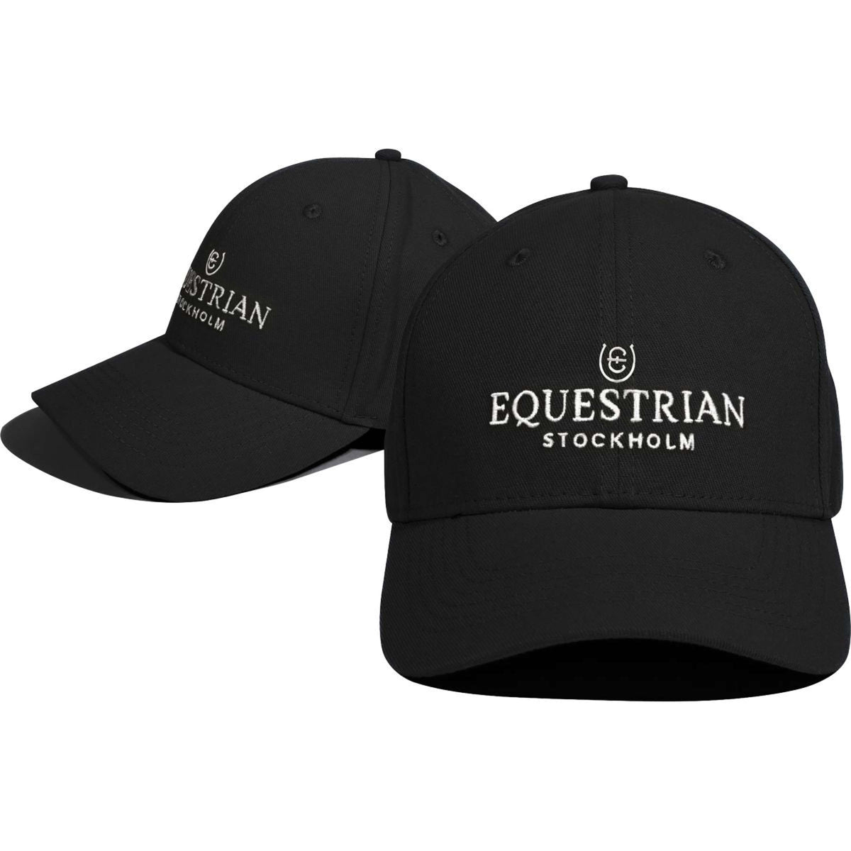 Equestrian Stockholm Cap Logo Schwarz/Weiß