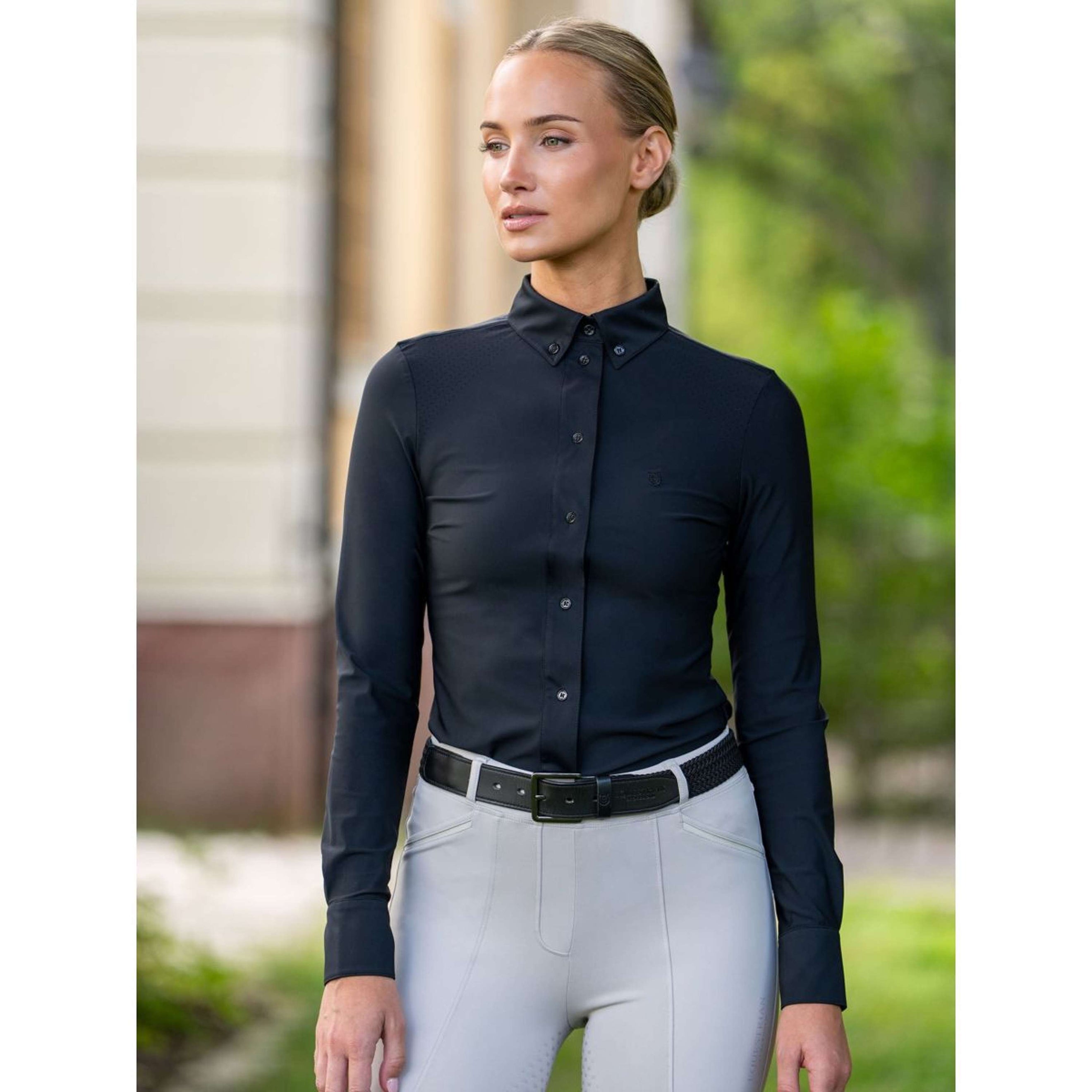 Equestrian Stockholm Turniershirt Performance Schwarz Equestrian Stockholm Turniershirt Performance Schwarz