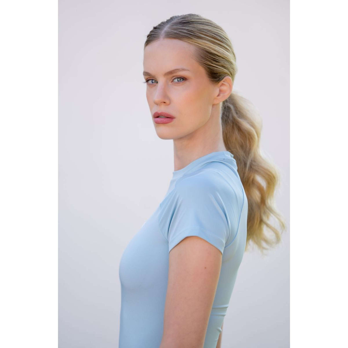 Equestrian Stockholm Shirt Dynamic Short Sleeve Ice Blue