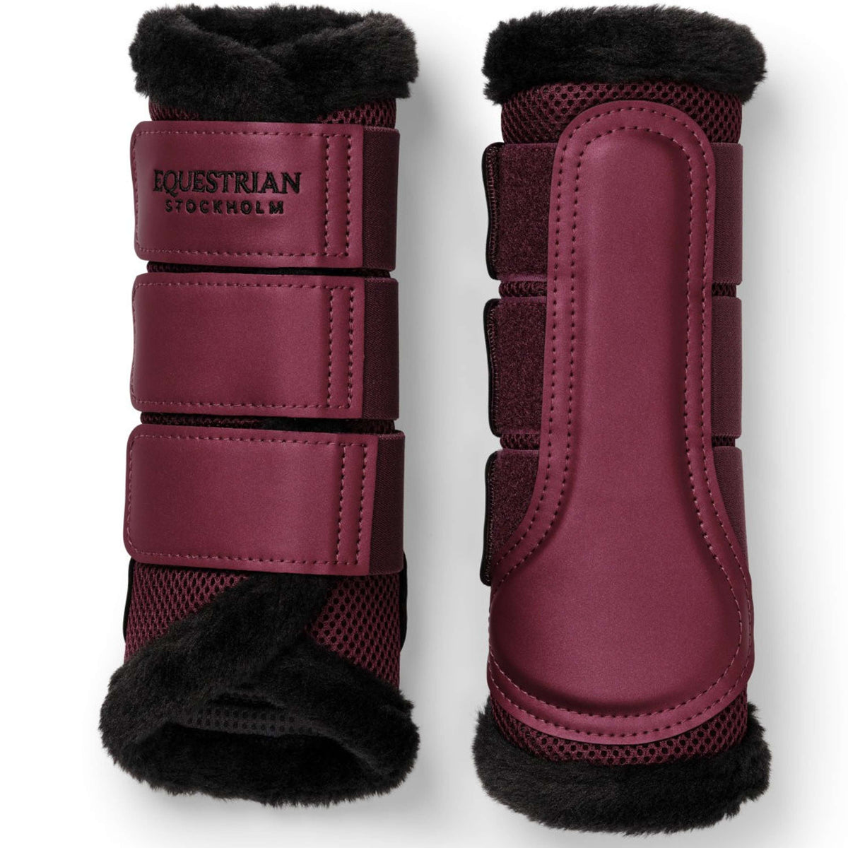 Equestrian Stockholm Gamaschen Fur Mesh Merlot