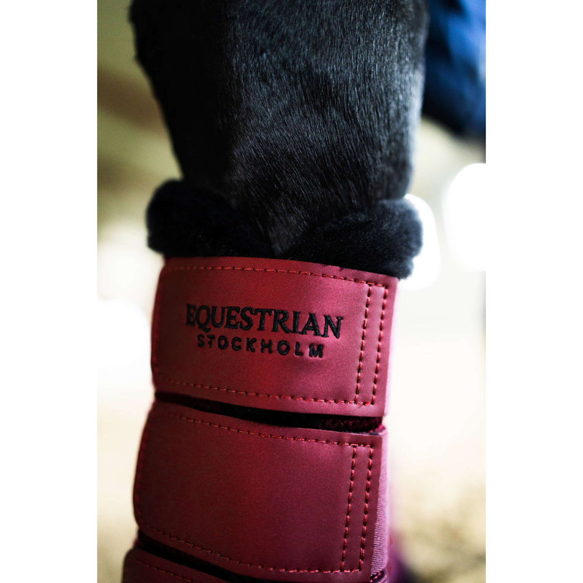 Equestrian Stockholm Gamaschen Fur Mesh Merlot