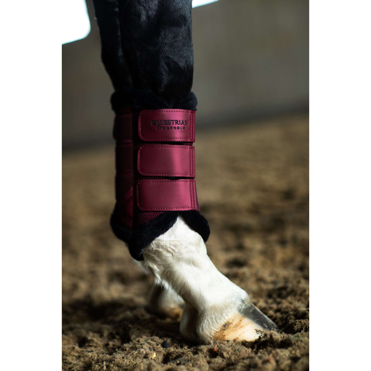 Equestrian Stockholm Gamaschen Fur Mesh Merlot