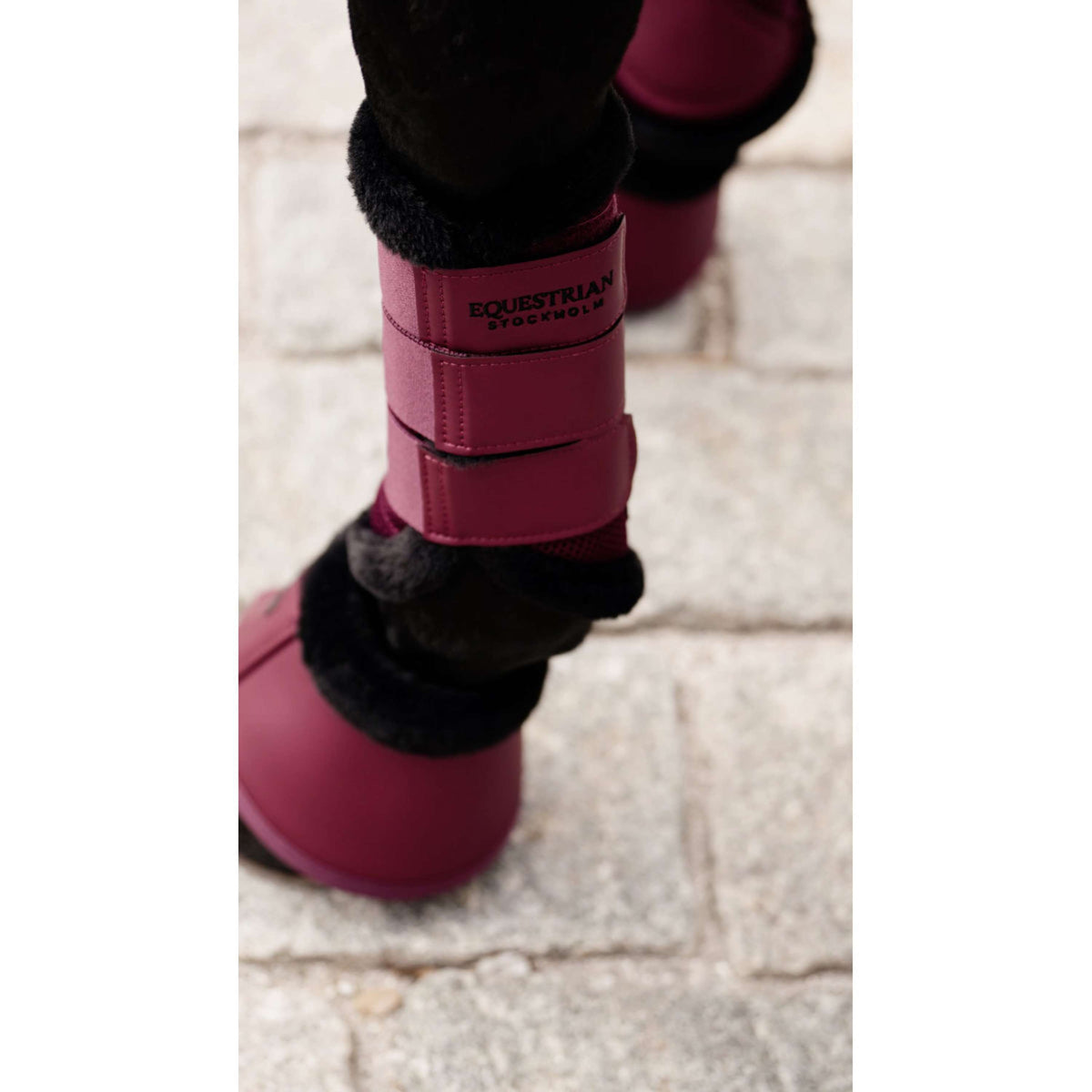Equestrian Stockholm Gamaschen Fur Mesh Merlot