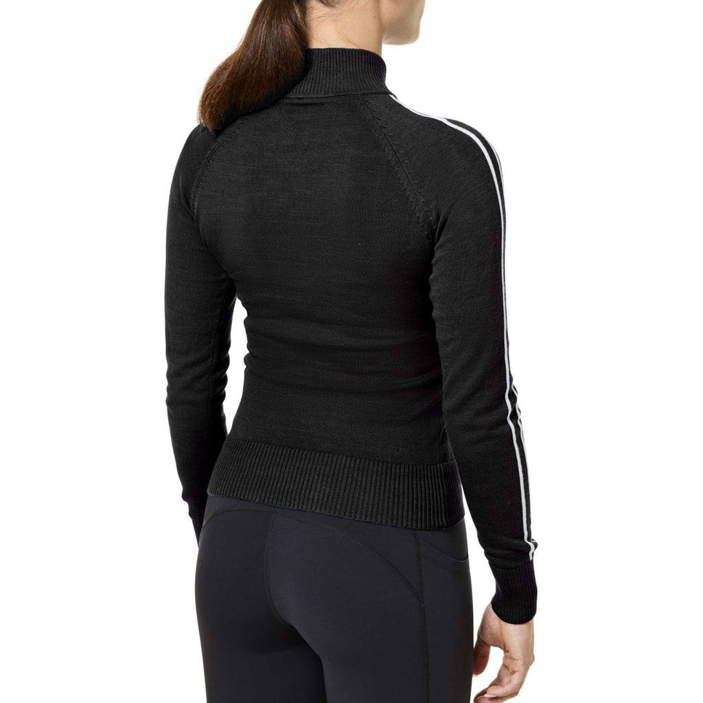 Equestrian Stockholm Knitted Zip Top Schwarz