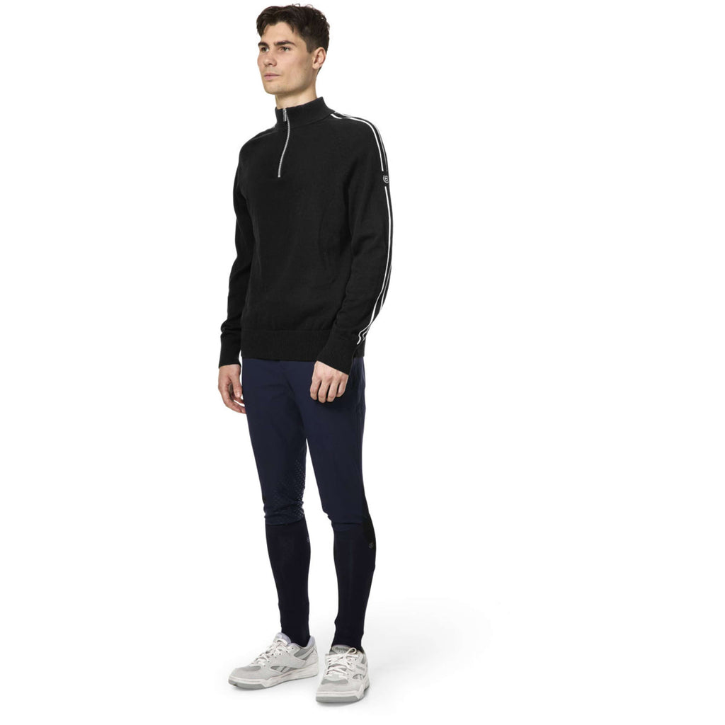 Equestrian Stockholm Knitted Zip Top Herren Schwarz