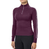 Equestrian Stockholm Knitted Zip Top Mauve Wine