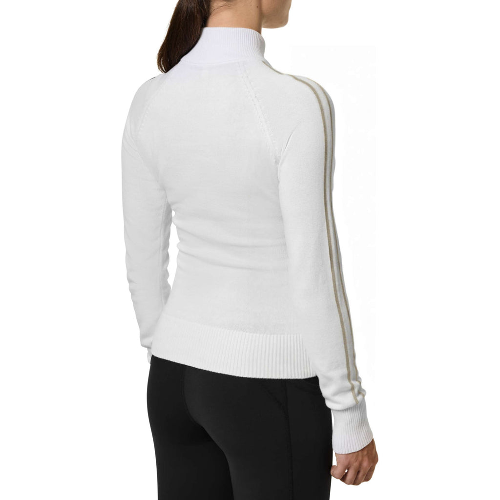 Equestrian Stockholm Knitted Zip Top Weiß