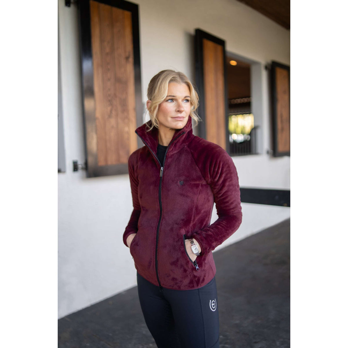 Equestrian Stockholm Fleecejacke Velvet Merlot