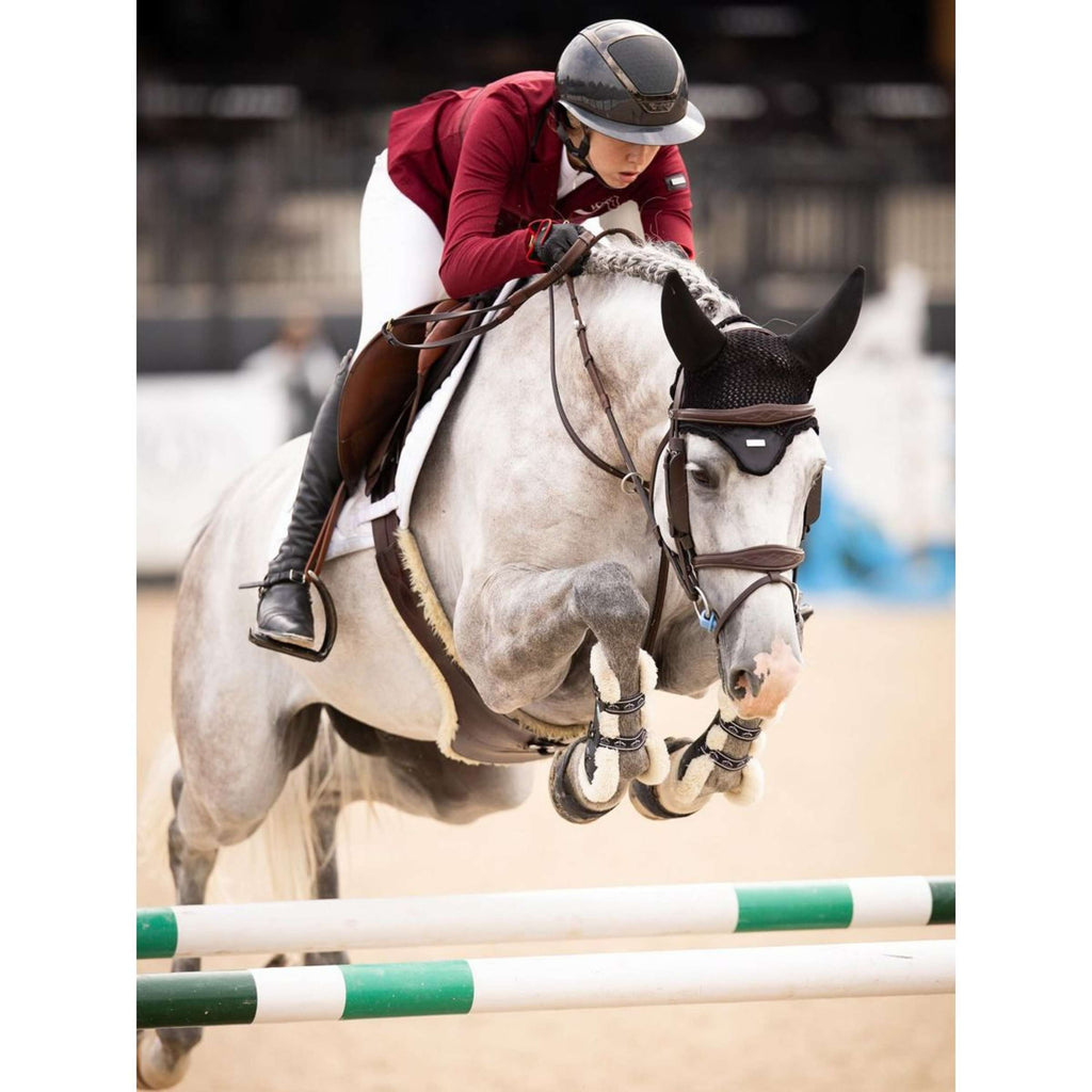 Equestrian Stockholm Fliegenhaube Padded Schwarz/Silber
