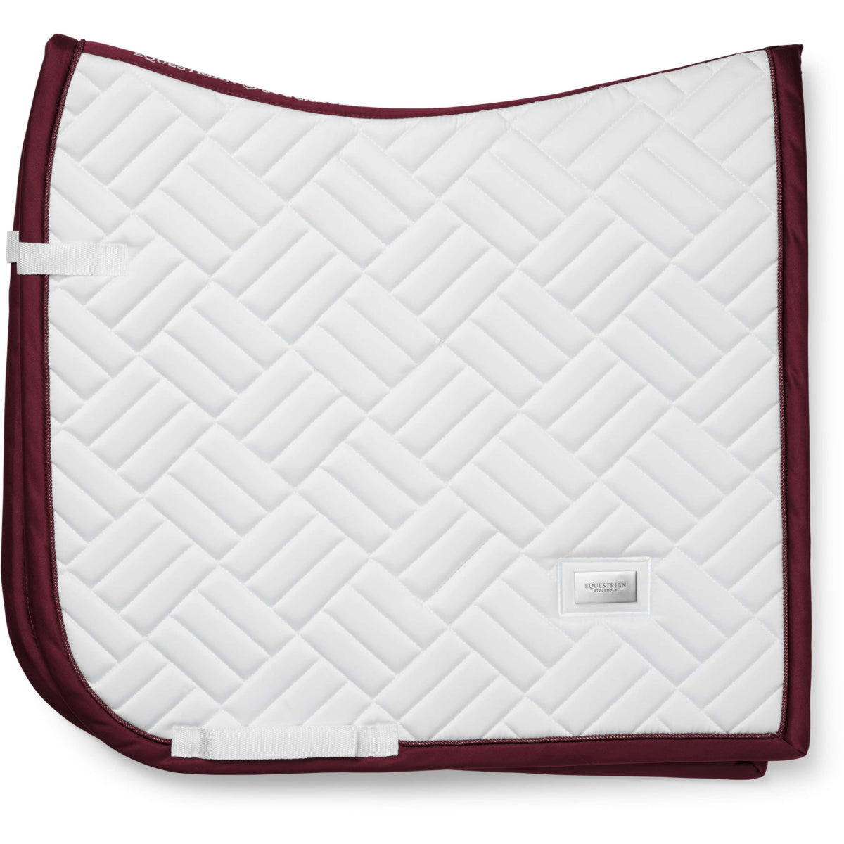 Equestrian Stockholm Schabracke Modern Dressur Weiß/Merlot