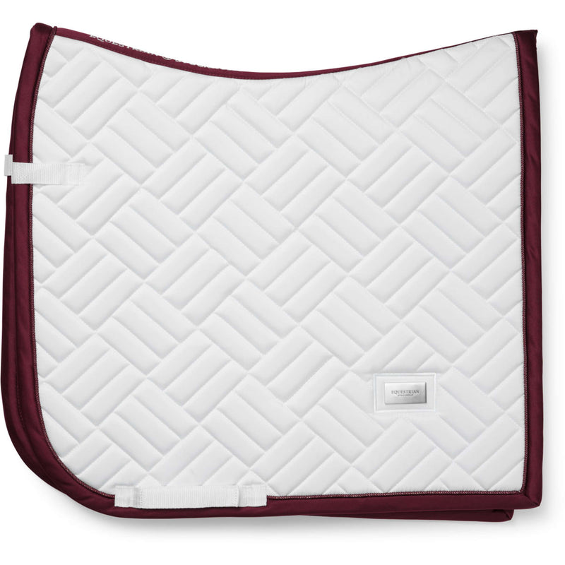 Equestrian Stockholm Schabracke Modern Dressur Weiß/Merlot